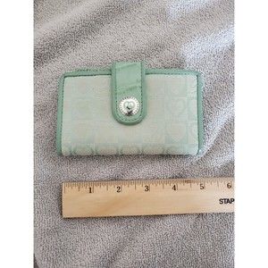 Vintage BRIGHTON Woman's leather Wallet | Aqua blue color | trifold | VGUC